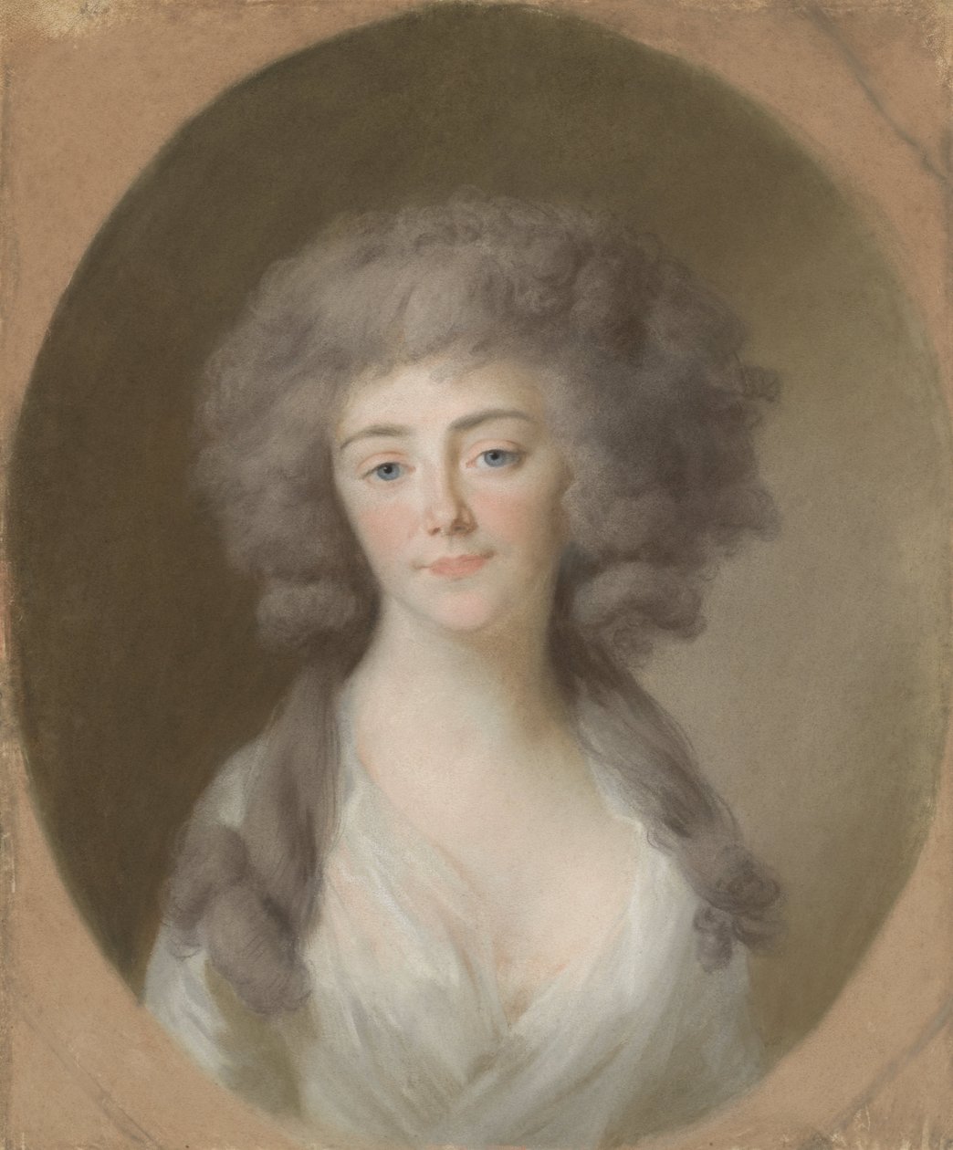 Louisa Isabella Alexandrina Augusta von Kirchberg (1772-1827). Nassau-Weilburgin prinssin Frederick Williamin vaimo ja Nassau-Weilburgin Augusta Maria Carolinan käly tekijältä Johann Friedrich August Tischbein
