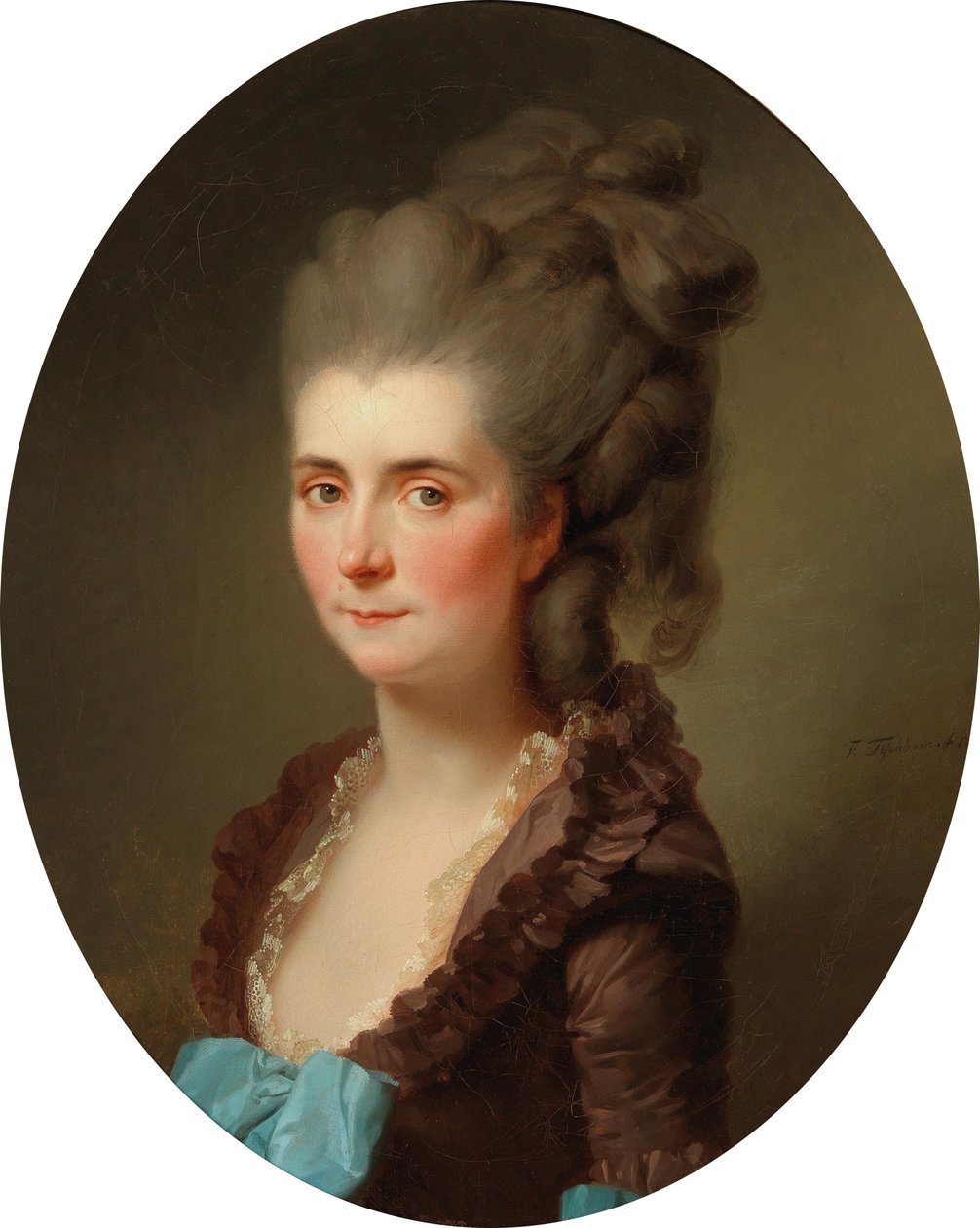 Marquise de Chambrayn muotokuva, syntynyt Vernier de Joyencourt, 1776. tekijältä Johann Friedrich August Tischbein