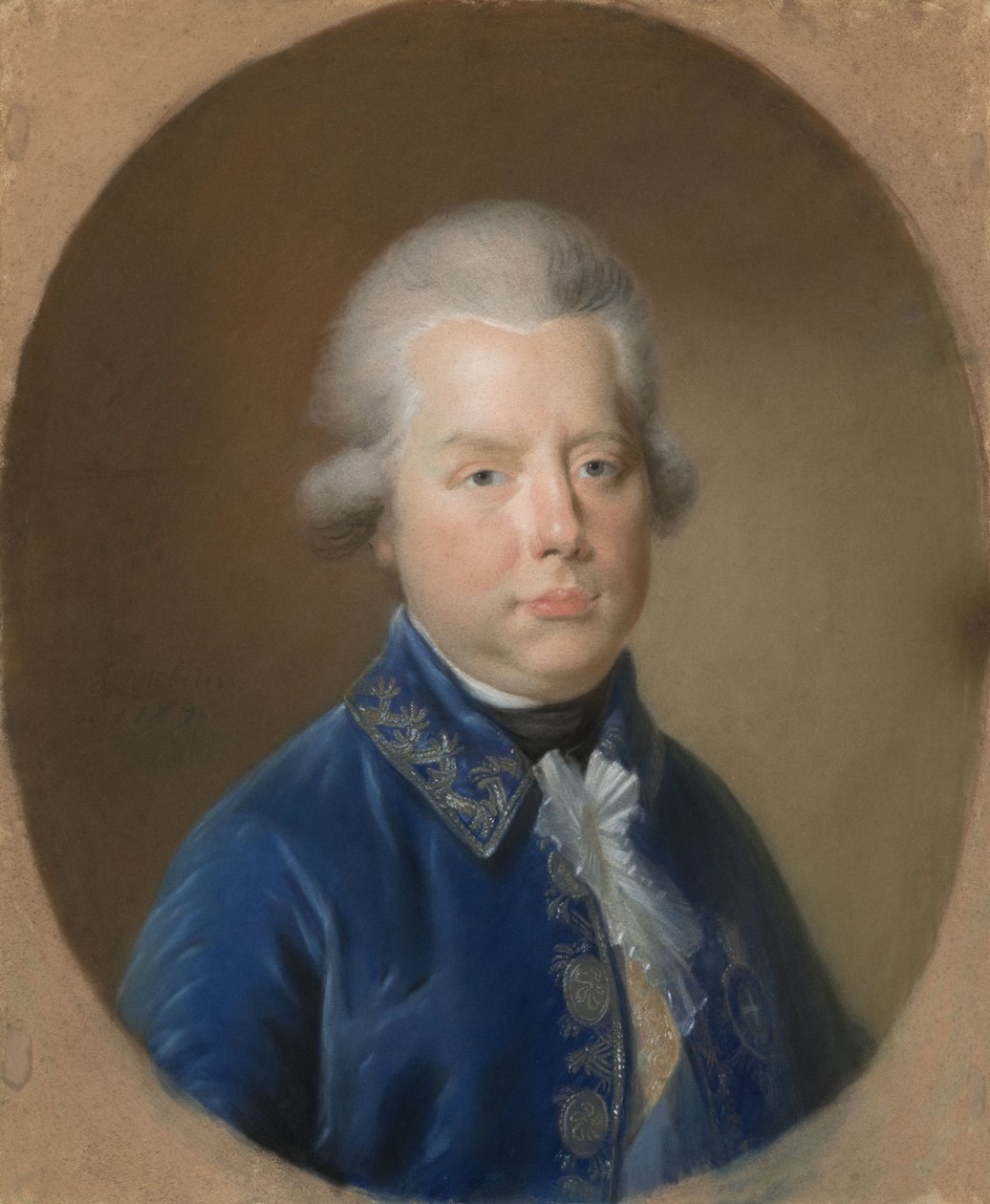 William V, Oranssin prinssi, 1789 (pastelli pergamentille) tekijältä Johann Friedrich August Tischbein