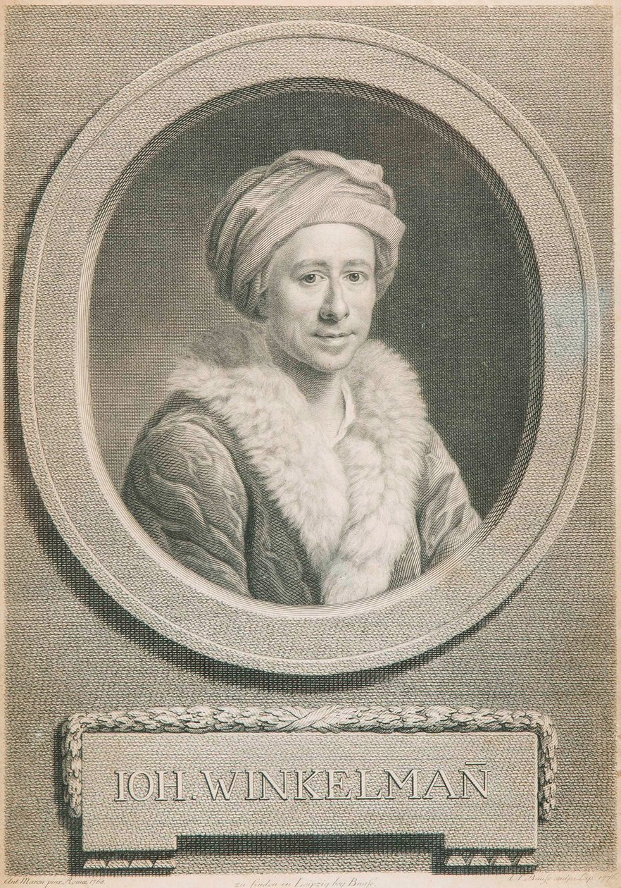 Muotokuva taidehistorioitsijasta ja arkeologi Johann Joachim Winckelmannista 1717-1768, 1776. tekijältä Johann Friedrich Bause