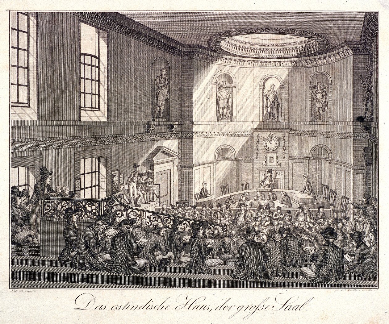 East India House, Lontoo, 1808 tekijältä Johann Friedrich Boettger