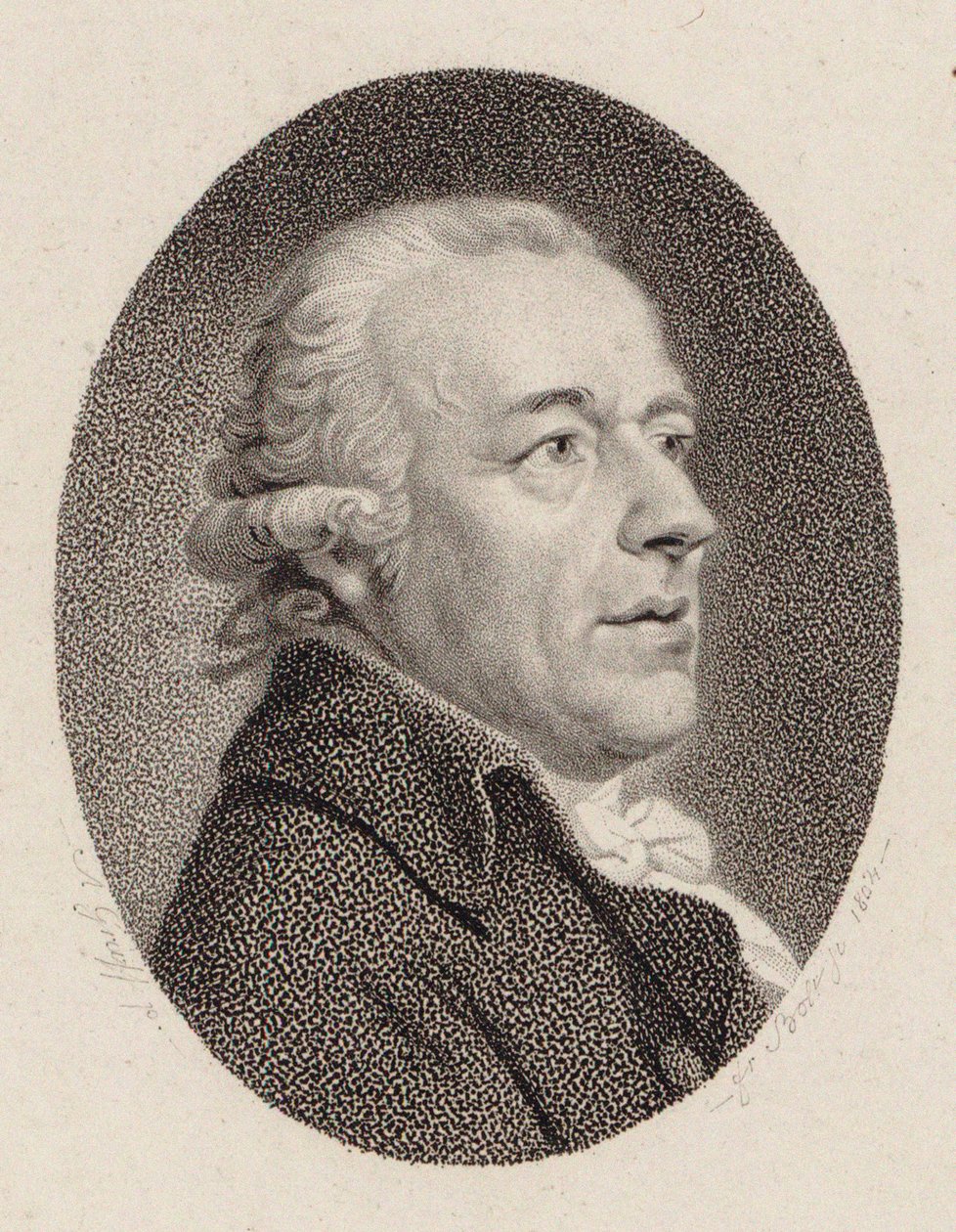 Säveltäjä Johann Gottlieb Naumannin muotokuva 1741-1801, 1804. tekijältä Johann Friedrich Bolt