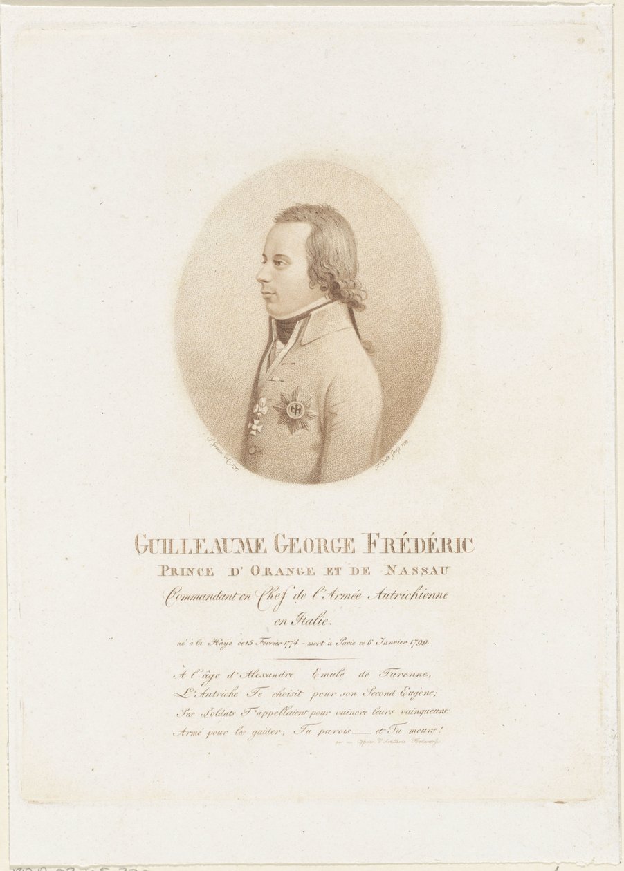 Muotokuva Frederikistä, Orange-Nassaun prinssistä tekijältä Johann Friedrich Bolt