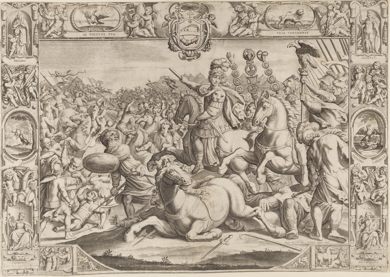 Allegoria Urban VIII:sta, paavi (Maffeo Barberini 1623-1644) tekijältä Johann Friedrich Greuter