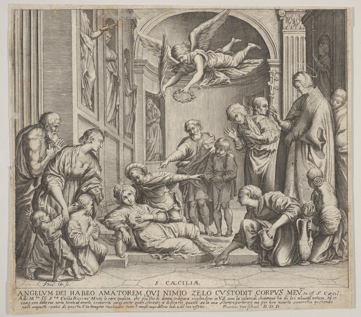 Pyhän Cecilian kuolema, n. 1640-60. tekijältä Johann Friedrich Greuter