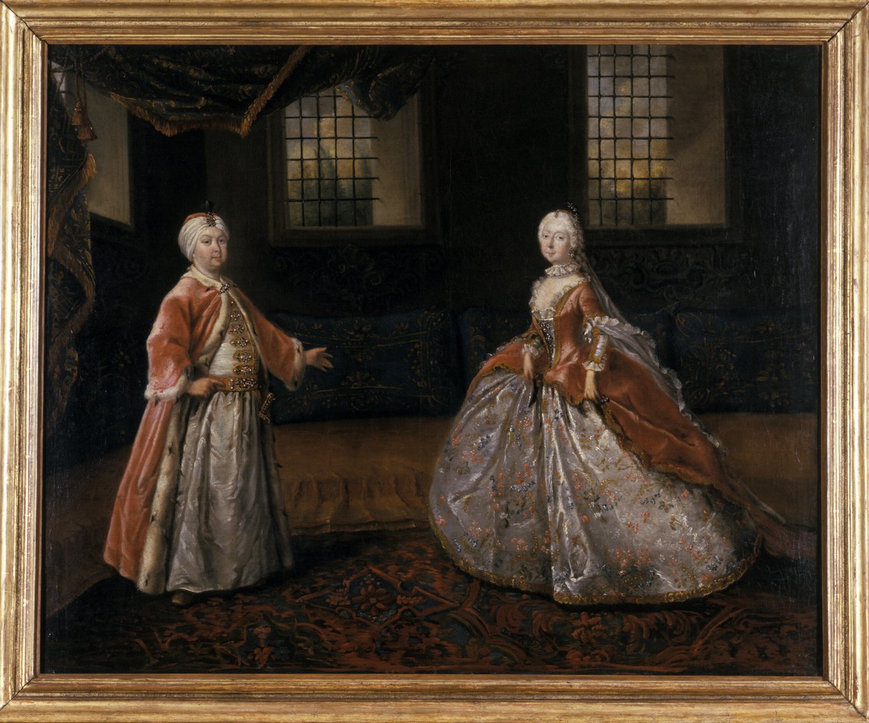 Muotokuva Saksi-Gotha-Altenburgin herttua Friedrich III:sta ja herttuatar Luise-Dorotheesta, 1760 tekijältä Johann Friedrich Loeber