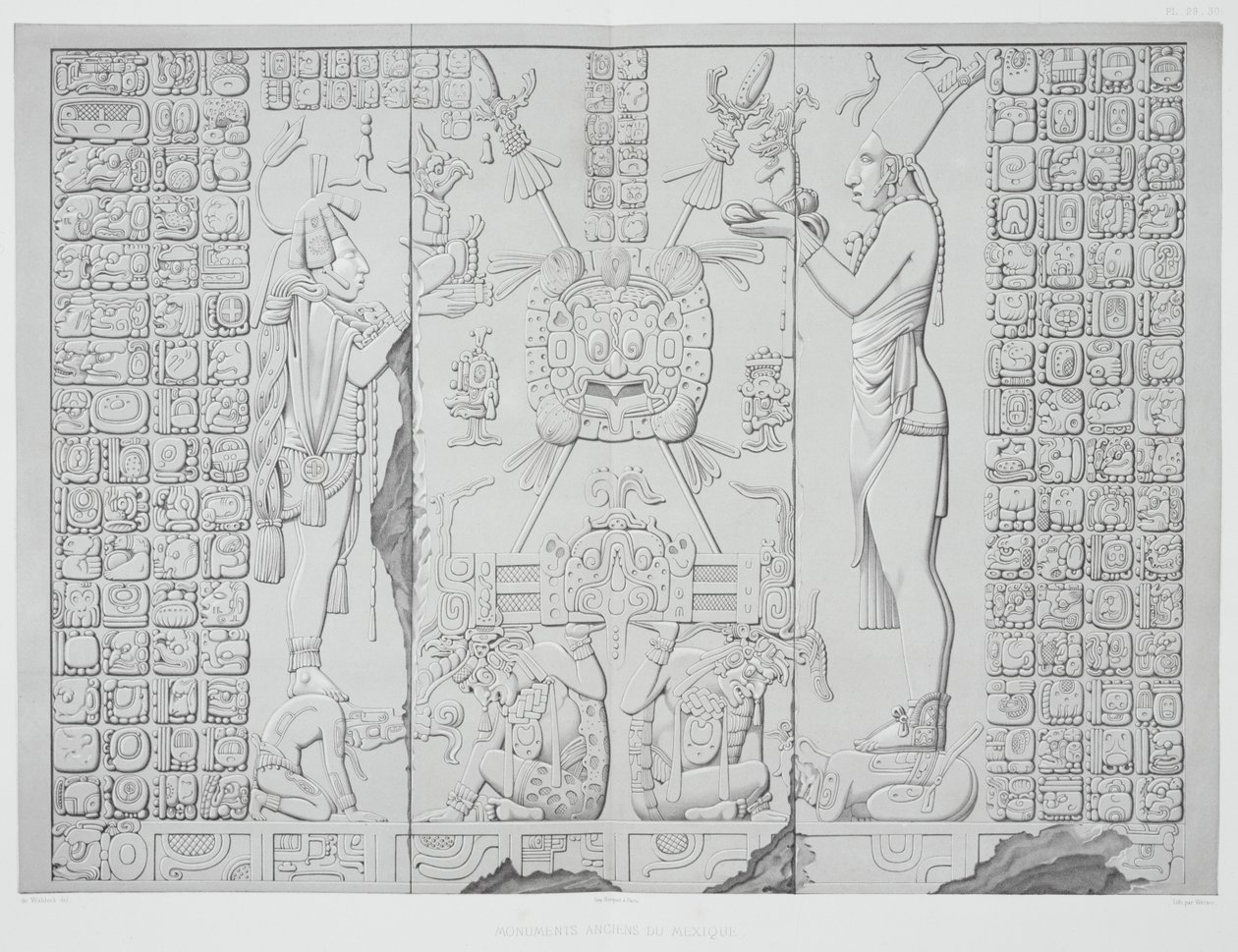 Huonekalut ja erilaiset esineet 1100- ja 1300-luvuilta tekijältä Johann Friedrich Maximilian von Waldeck