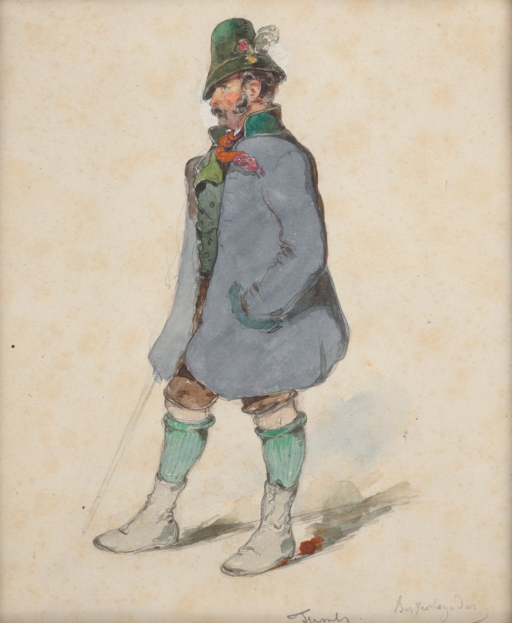 Viljelijä Berchtesgadner-asussa tekijältä Johann Friedrich Treml