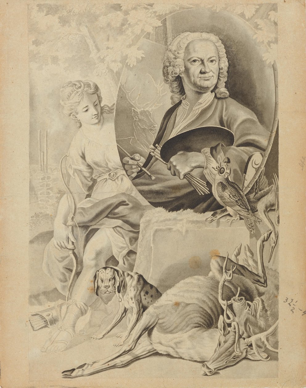 Frontispiz tekijältä Johann Georg Bergmuller