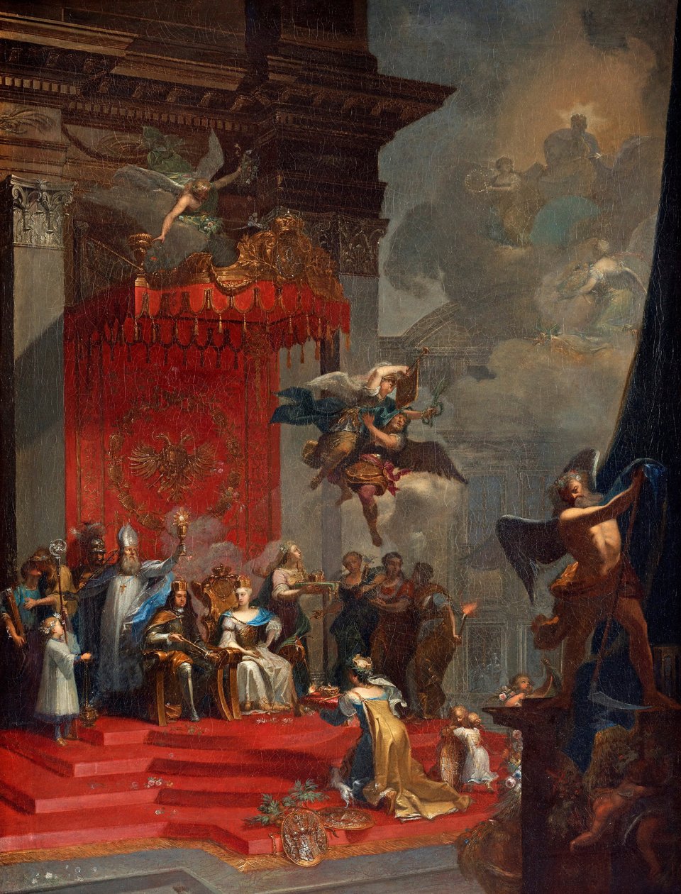 Pyhän Rooman valtakunnan keisarinna Elisabeth Christine (Brunswick Wolfenbuttel tekijältä Johann Georg Bohm