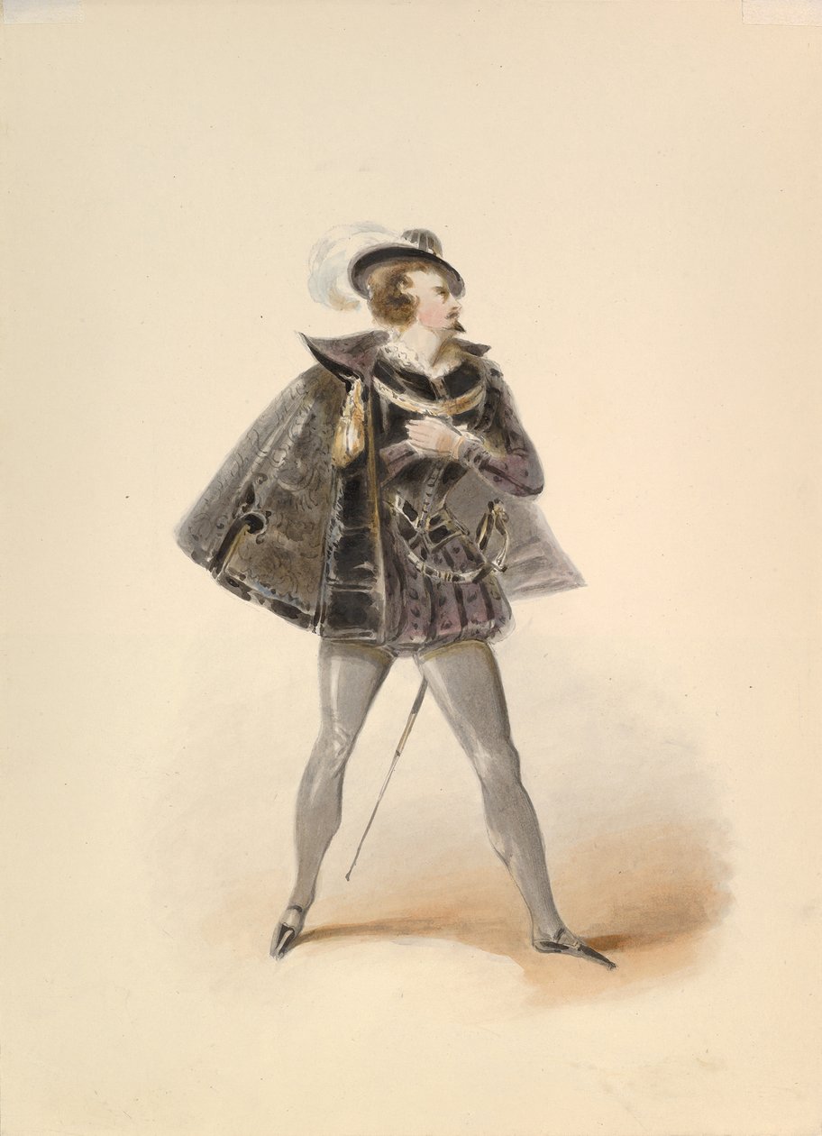 W.A. Mozartin pukututkimus Belmontelle in the Abduction from the Seraglio, noin. 1830-50. tekijältä Johann Georg Christoph Fries