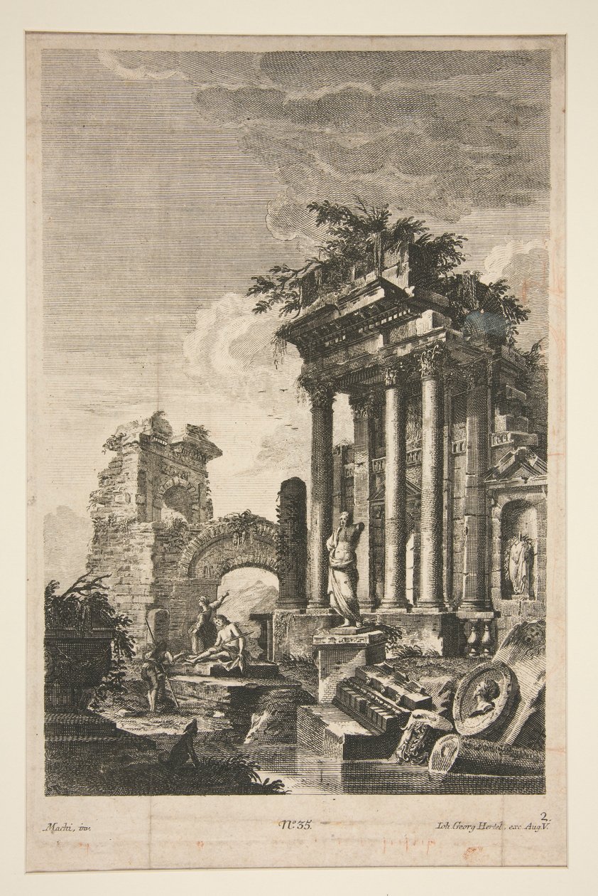 Capriccio roomalaisten raunioiden kanssa tekijältä Johann Georg Hertel