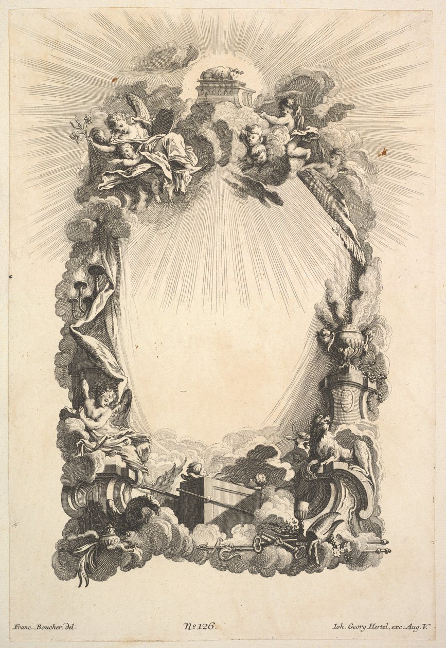 Liitonarkki, Book of Cartouches, 1700-luvun puoliväli. tekijältä Johann Georg Hertel