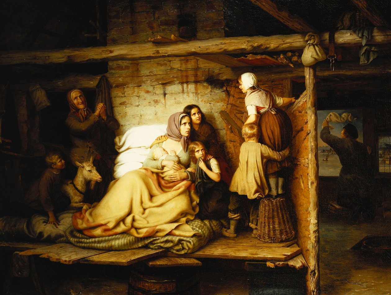 Tulva; Die Uberschwemmten, 1846 tekijältä Johann Georg Meyer