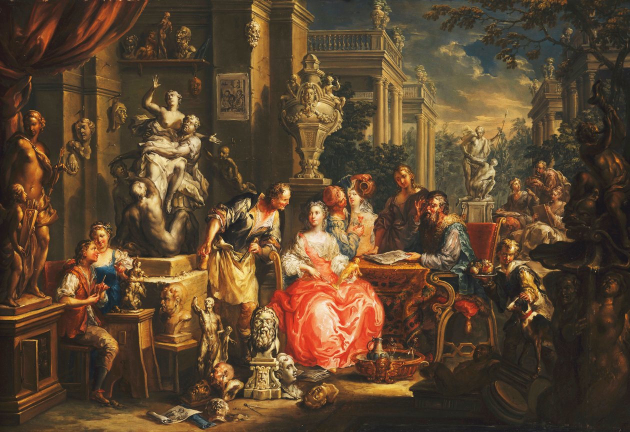 Visuaalisen taiteen allegoria, tekijältä Johann Georg Platzer