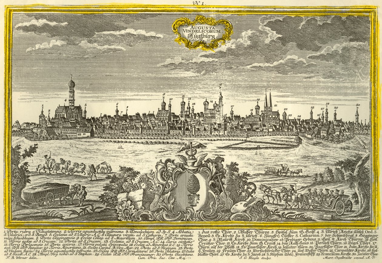 Augsburg, 1740. tekijältä Johann Georg Ringlin