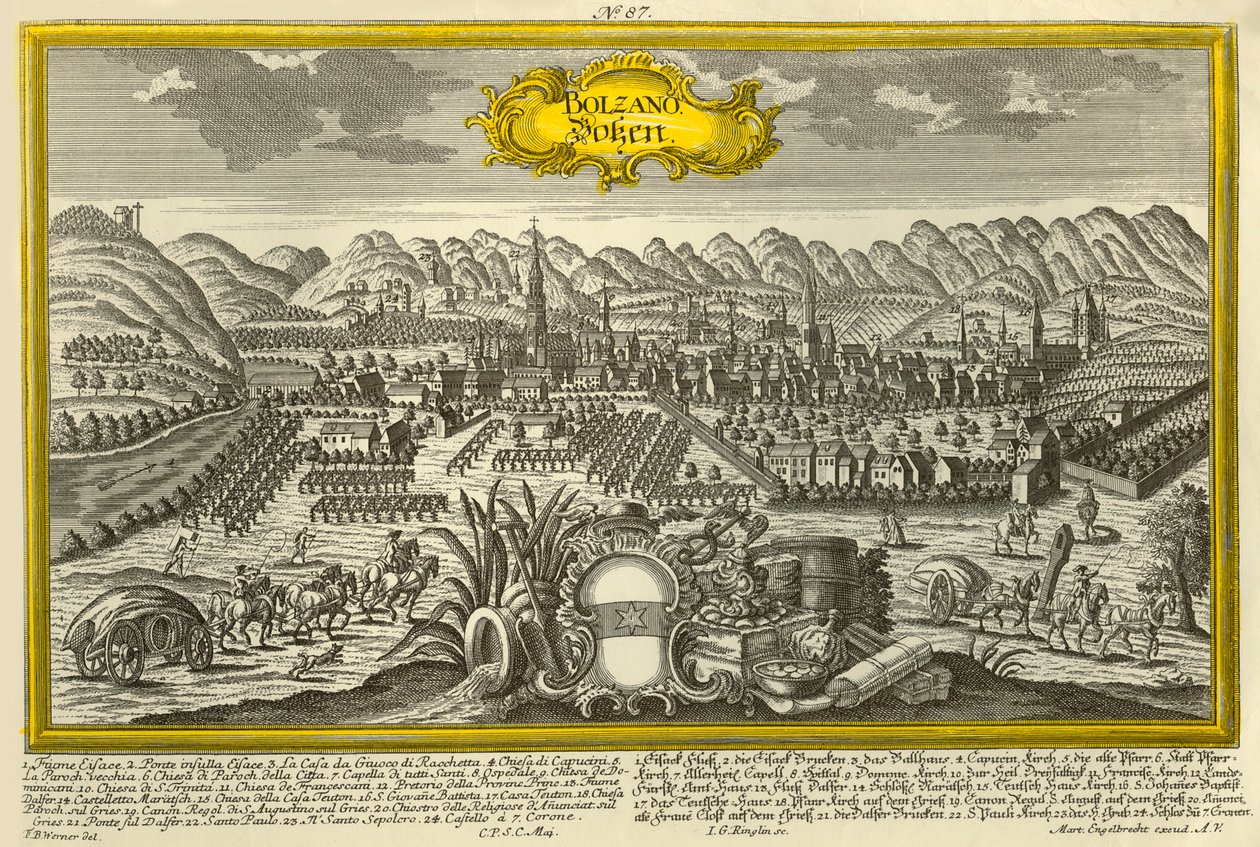 Bolzano, c1740. tekijältä Johann Georg Ringlin