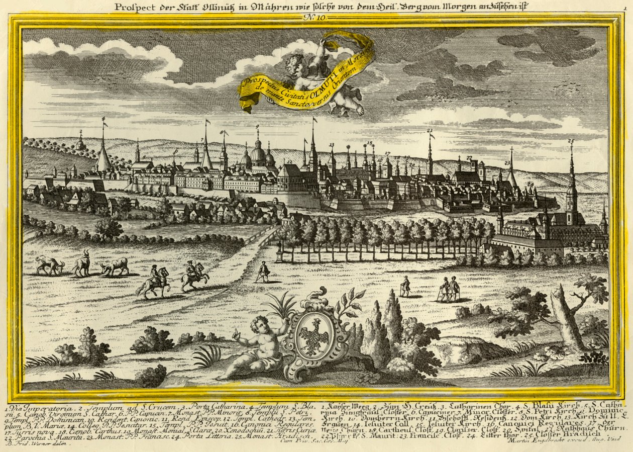 Olomouc, 1740. tekijältä Johann Georg Ringlin