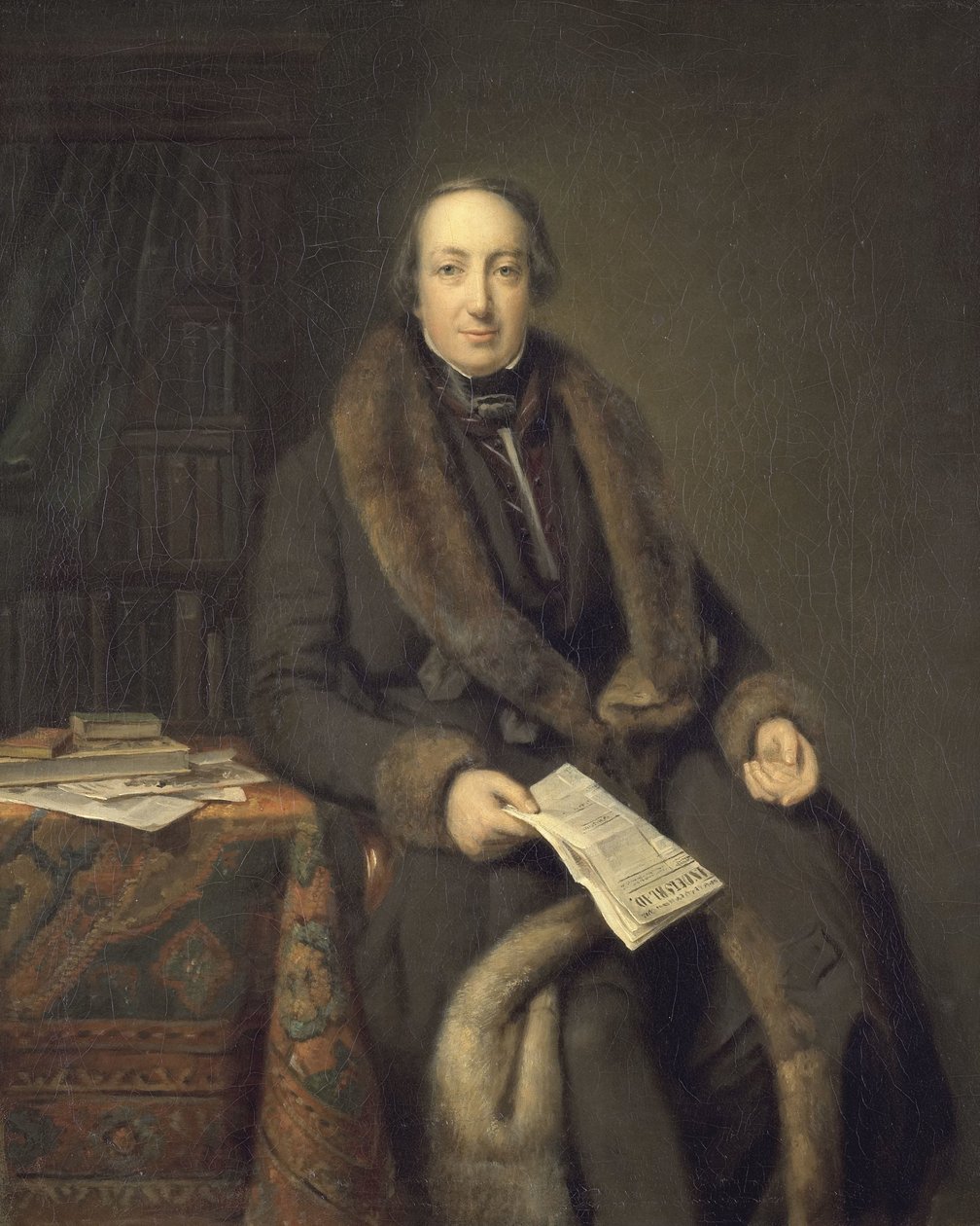 Pieter Arnold Diederichs (1804-74). Kirjakauppias Amsterdamissa ja Algemeen Handelsbladin perustaja vuonna 1828 tekijältä Johann Georg Schwartze (attributed to)