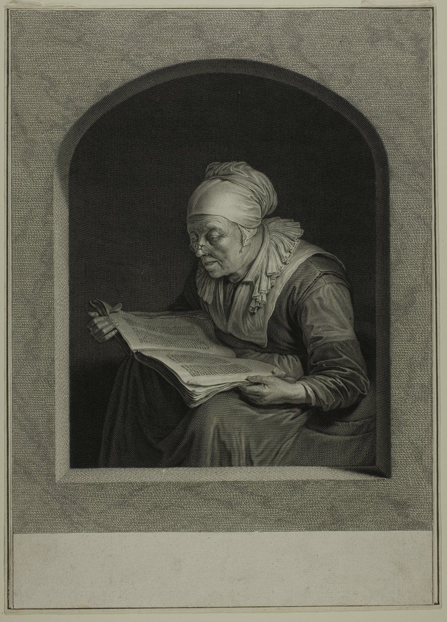 La Liseuse (Nainen lukemassa) tekijältä Johann Georg Wille