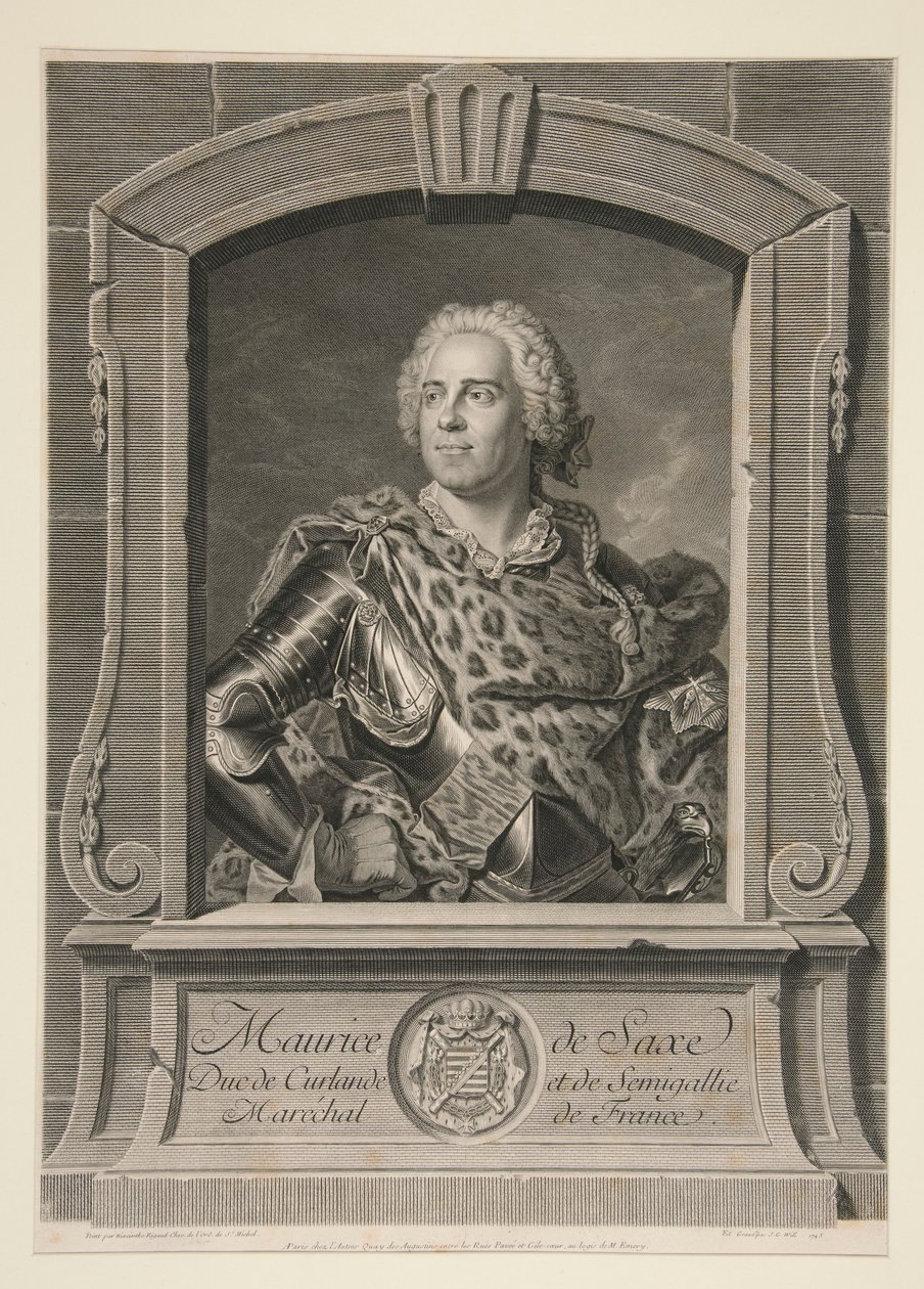 Maurice Saksin, Curlandin ja Semigallian herttua, Ranskan marsalkka tekijältä Johann Georg Wille