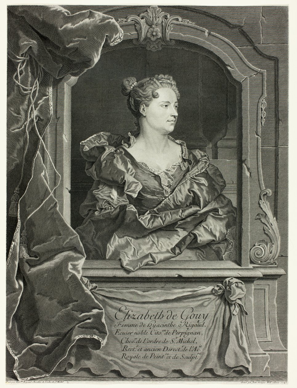 Elizabeth de Gouyn muotokuva tekijältä Johann Georg Wille