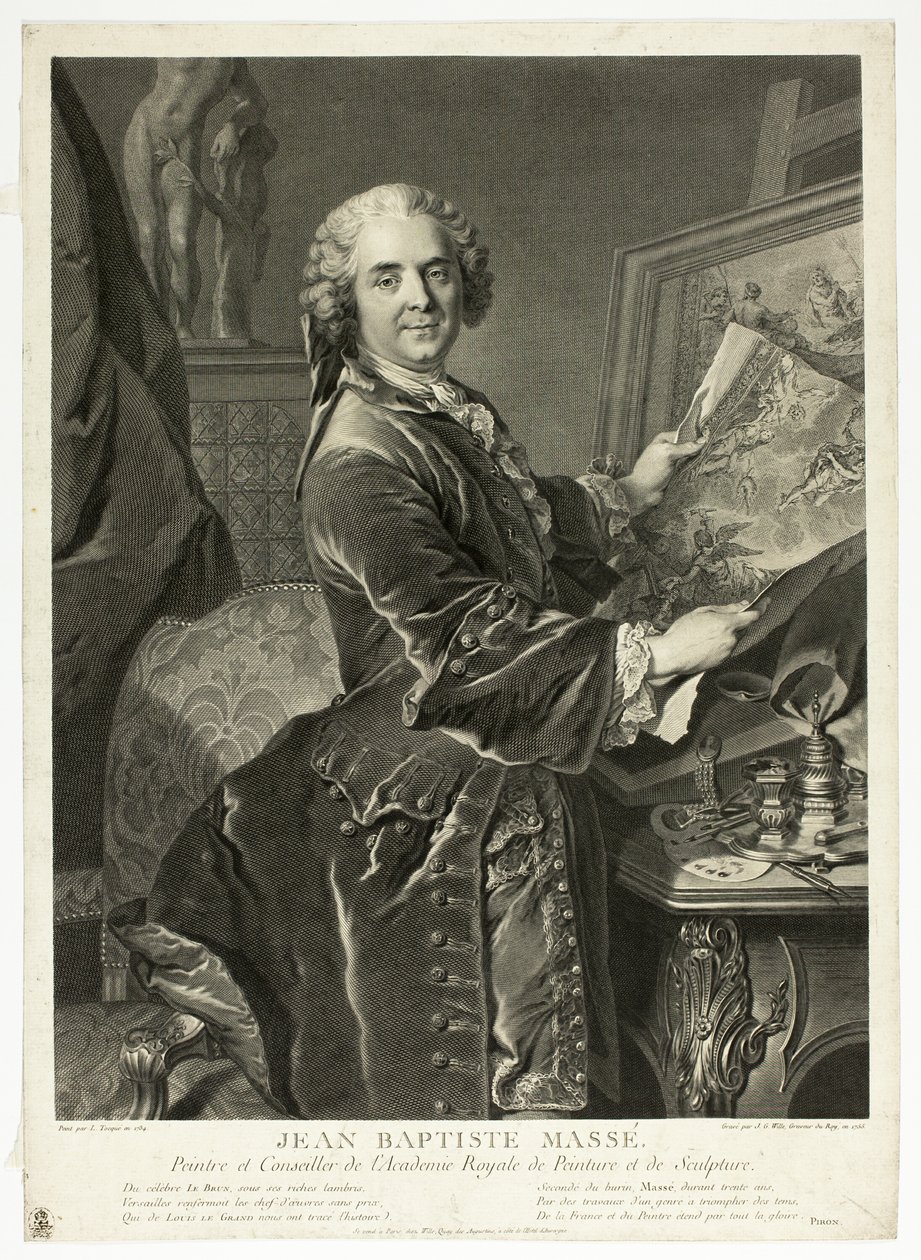 Jean Baptiste Massén muotokuva tekijältä Johann Georg Wille