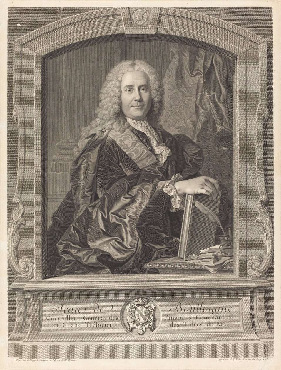 John of Boullongnen tekijältä Johann Georg Wille after Hyacinthe Rigaud