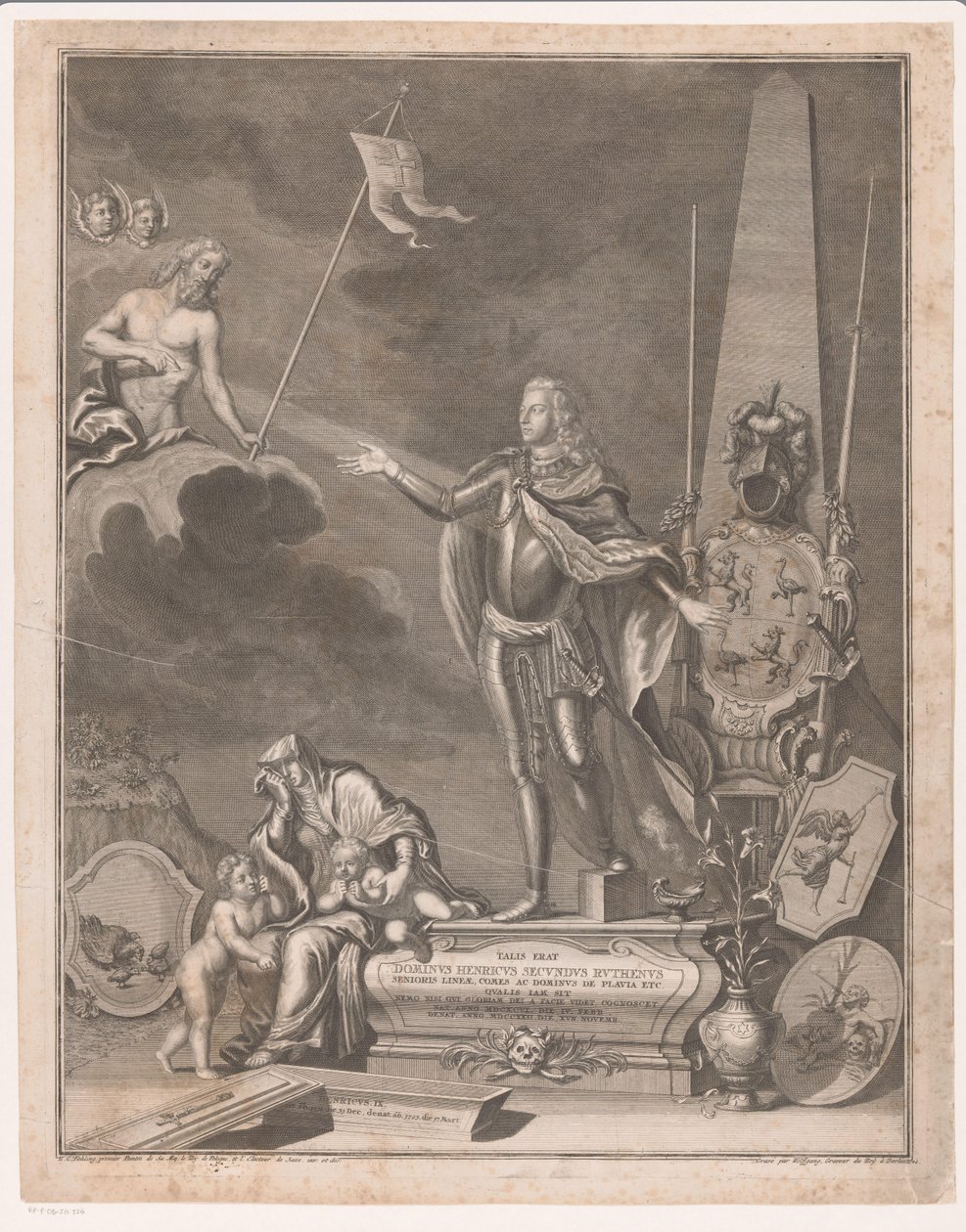 Heinrich II von Reuss-Obergreizin muistomerkki tekijältä Johann Georg Wolffgang