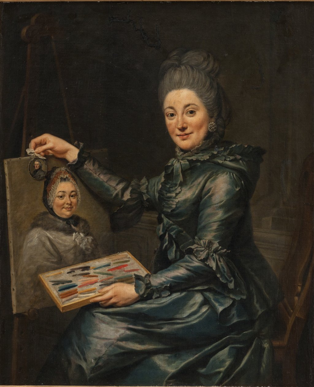 Taiteilijan tyttären Elisabethin muotokuva, naimisissa Lampe tekijältä Johann Georg Ziesenis