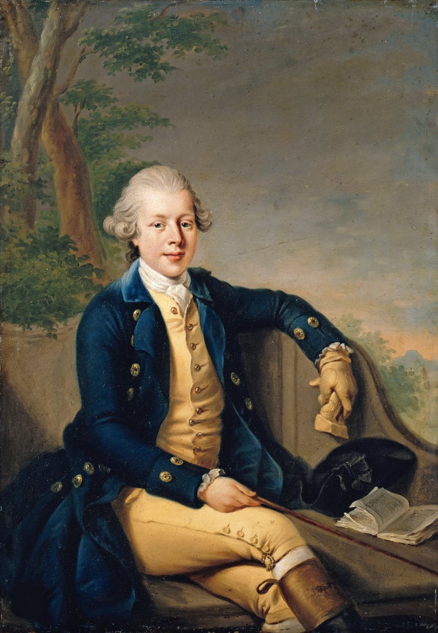 Ernest II:n muotokuva, Saksi-Gotha-Altenburgin herttua 1745-1804, 1768. tekijältä Johann Georg Ziesenis the Younger
