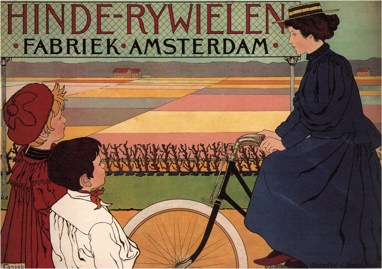 Hinde Bicycle Factory Amsterdam, 1896 tekijältä Johann Georg van Caspel