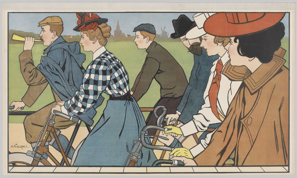 Juliste "Gamers Bicycles", n. 1912 (litho) tekijältä Johann Georg van Caspel