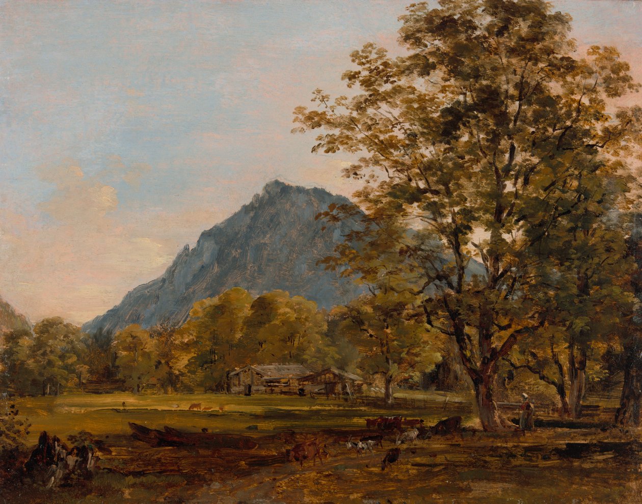 Maalaistalo Baijerin Alpeilla tekijältä Johann Georg von Dillis
