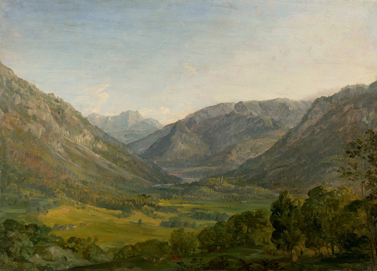Vuoristolaakso (Ruhpoldingin seutu) tekijältä Johann Georg von Dillis