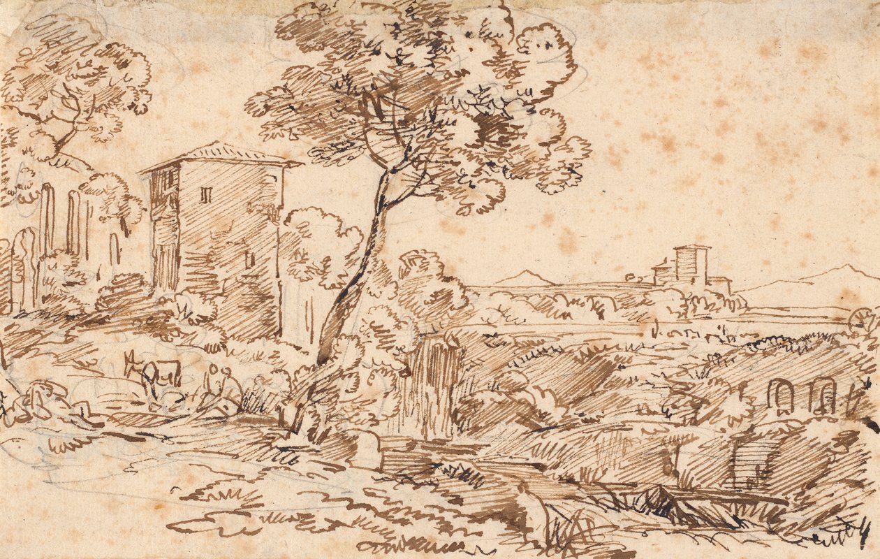 Italialainen maisema tekijältä Johann Georg von Dillis