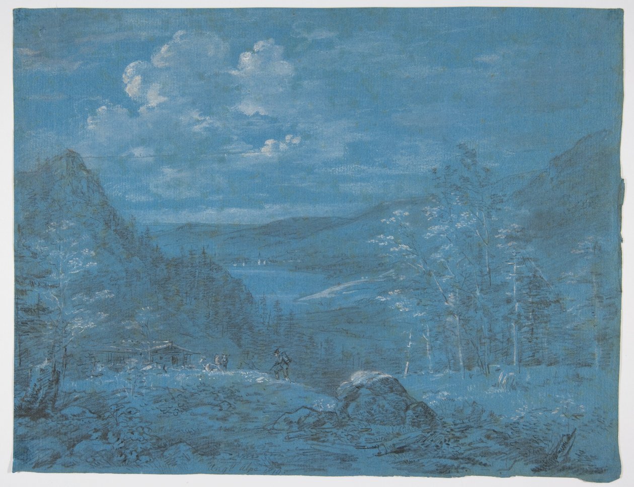 Näkymä Ankl-Alpeen ja Schliersee-järvelle tekijältä Johann Georg von Dillis