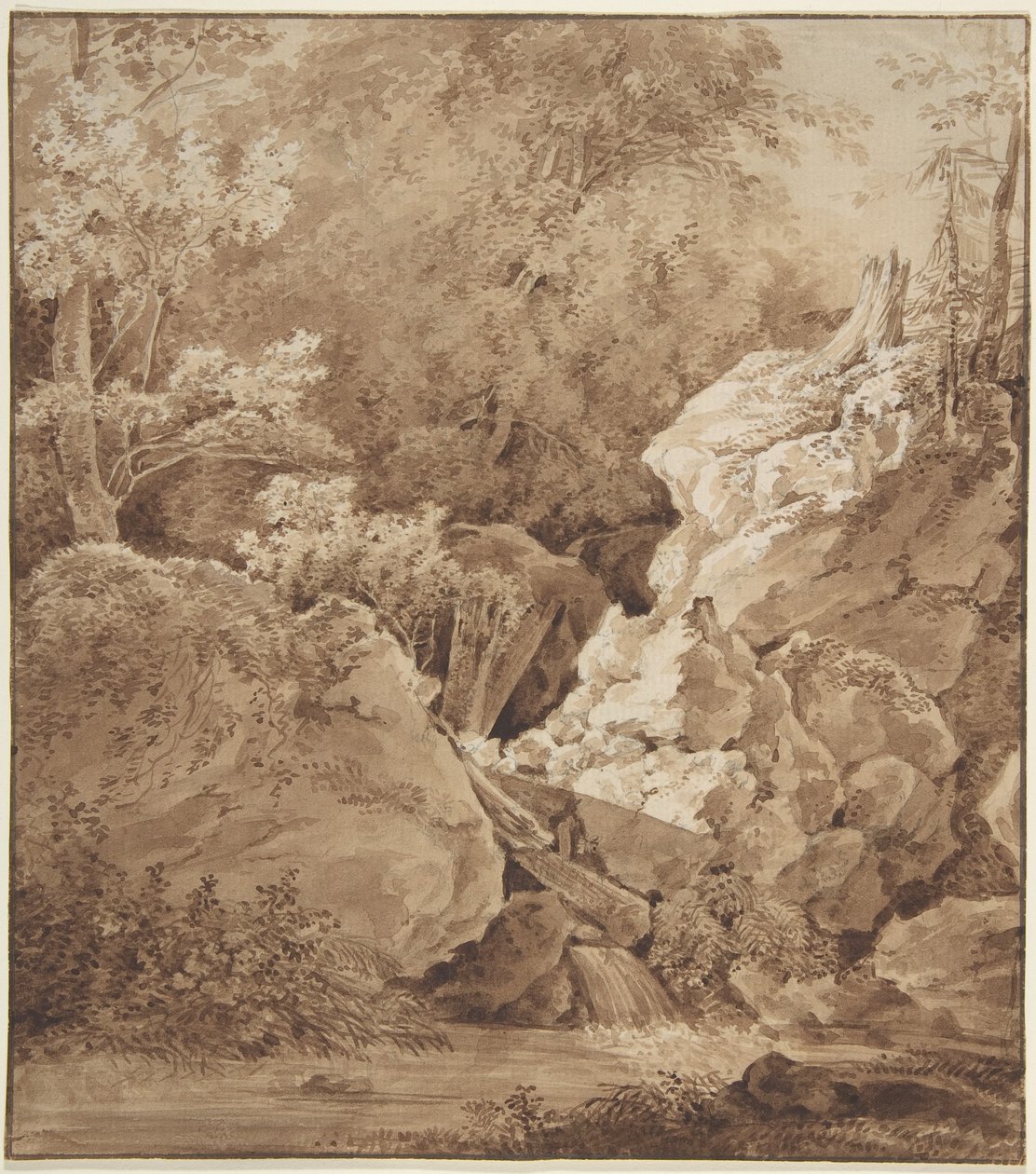 Metsämaisema ja vuoristopuro tekijältä Johann Georg von Dillis