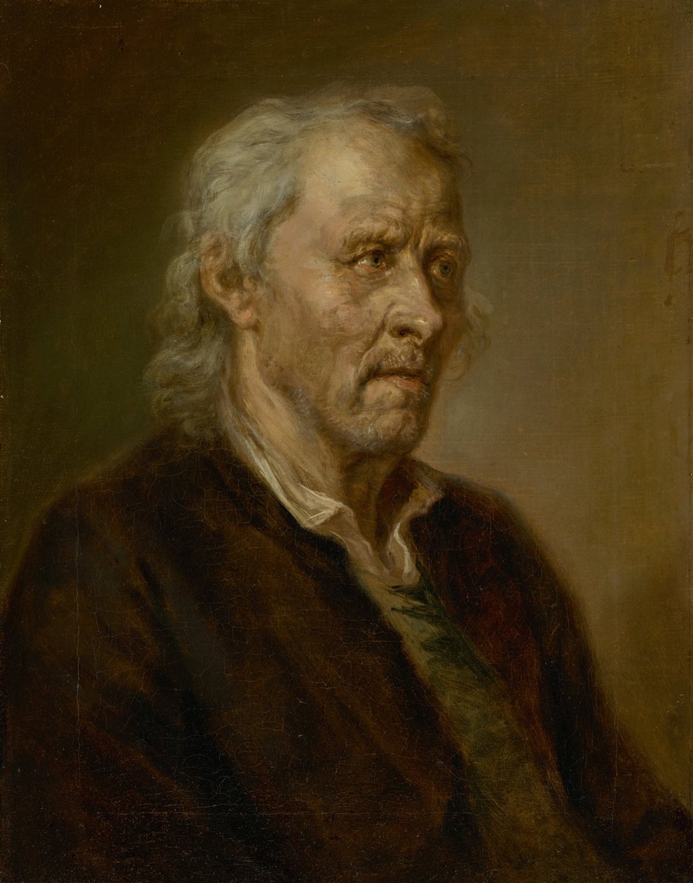 Muotokuva vanhasta miehestä, jolla on valkoiset hiukset tekijältä Johann Georg von Edlinger