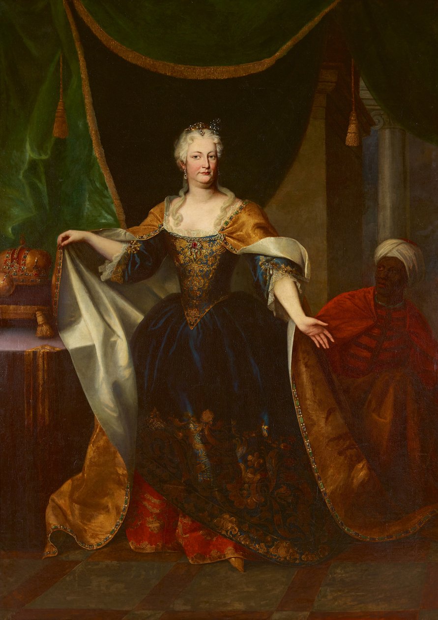 Elisabeth Christine Brunswick-Wolfenbüttelistä 1691-1750, noin 1730. tekijältä Johann Gottfried Auerbach