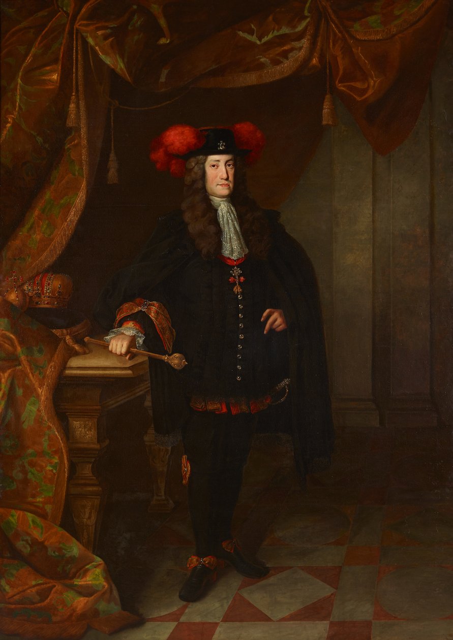 Kaarle VI:n muotokuva 1685-1740, Pyhän Rooman keisari, noin 1730. tekijältä Johann Gottfried Auerbach