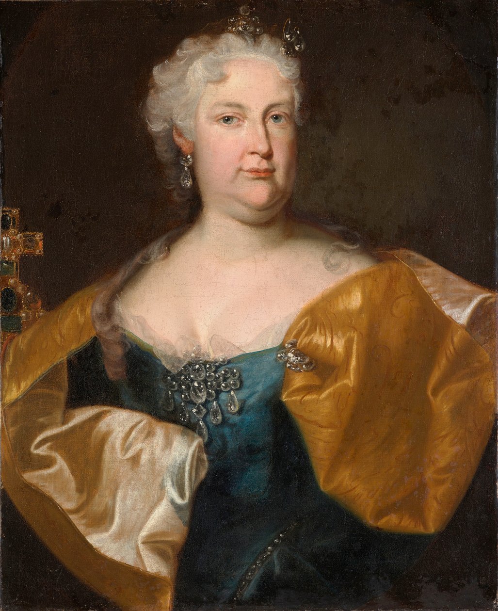 Muotokuva keisarinna Elisabeth Christine Brunswickista. tekijältä Johann Gottfried Auerbach