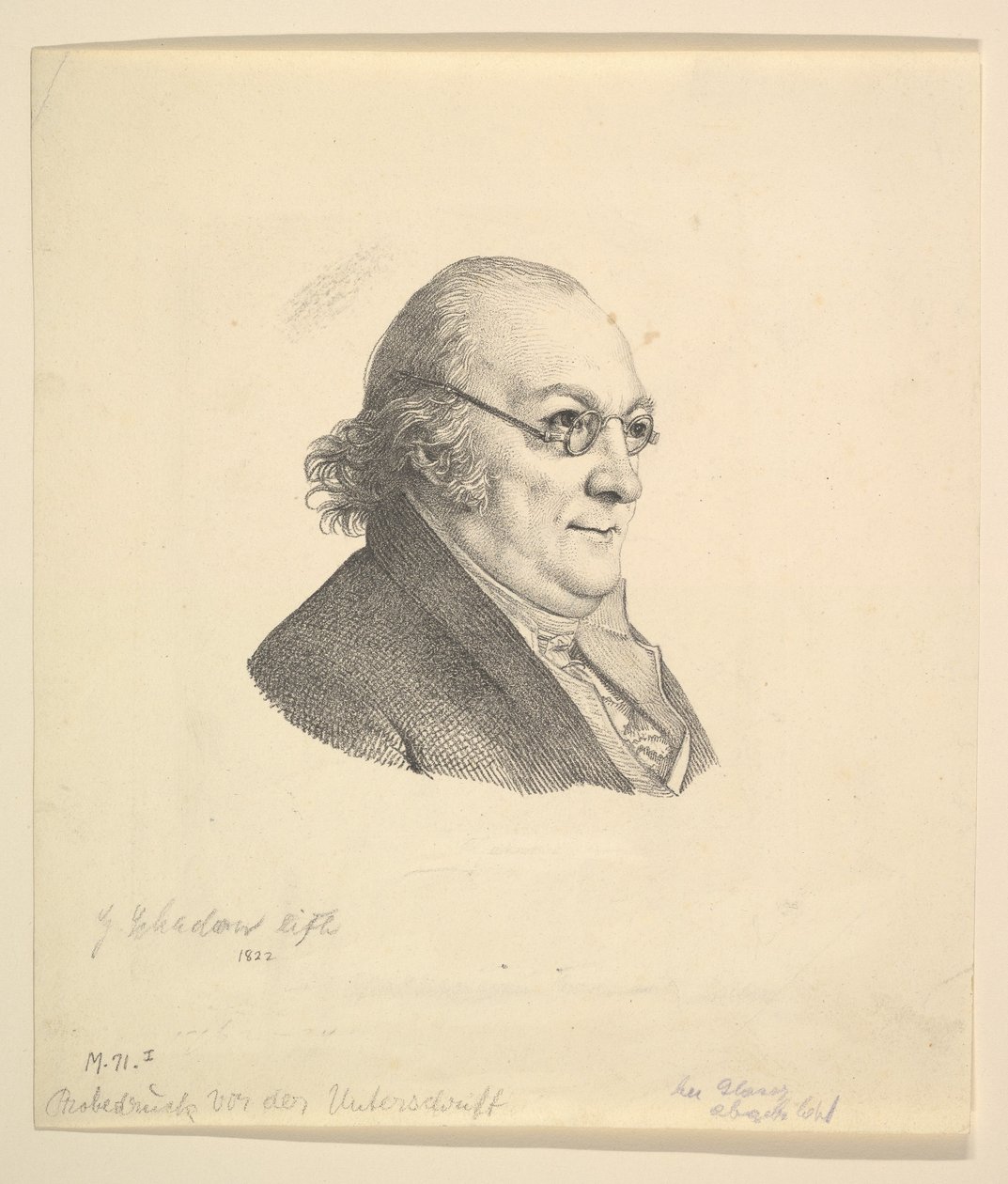 Siegmund Wilhelm Wohlbruckin muotokuva 1762-1834.n.d. tekijältä Johann Gottfried Schadow