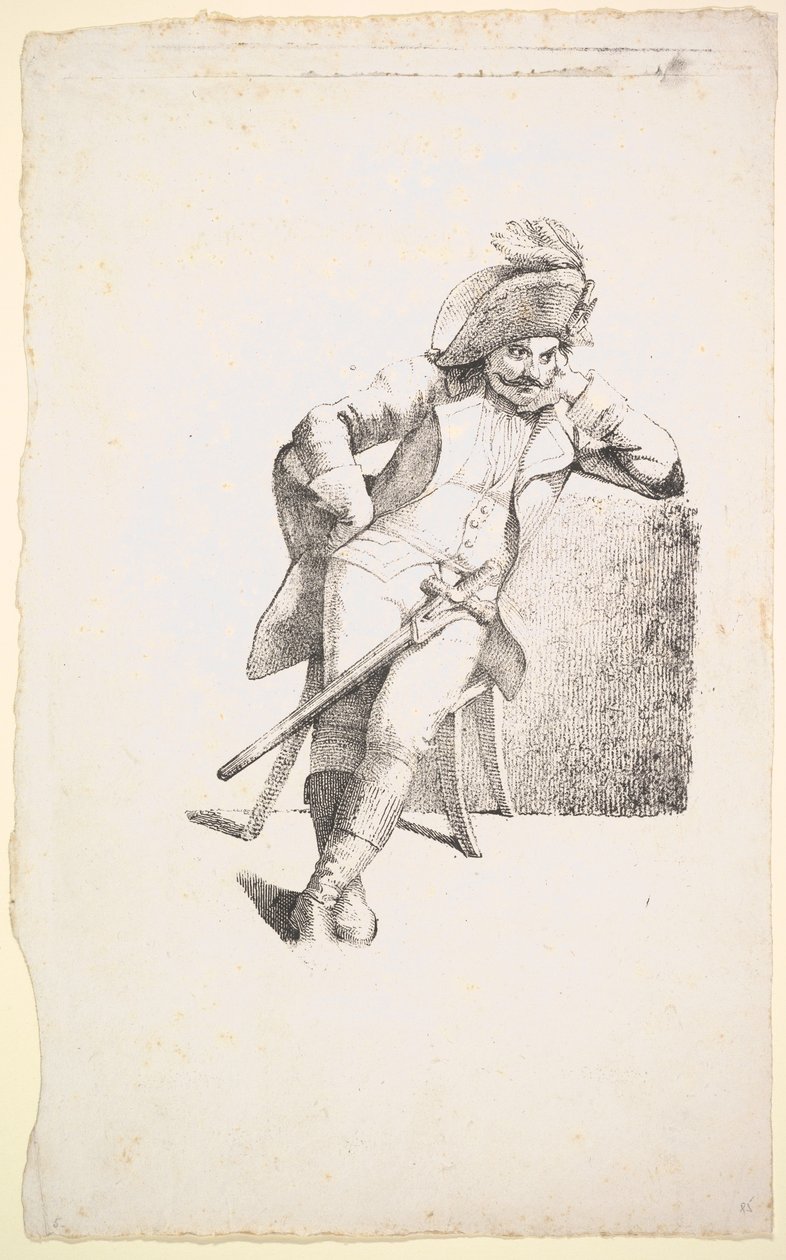 Ajatteleva kapteeni, 1822. tekijältä Johann Gottfried Schadow