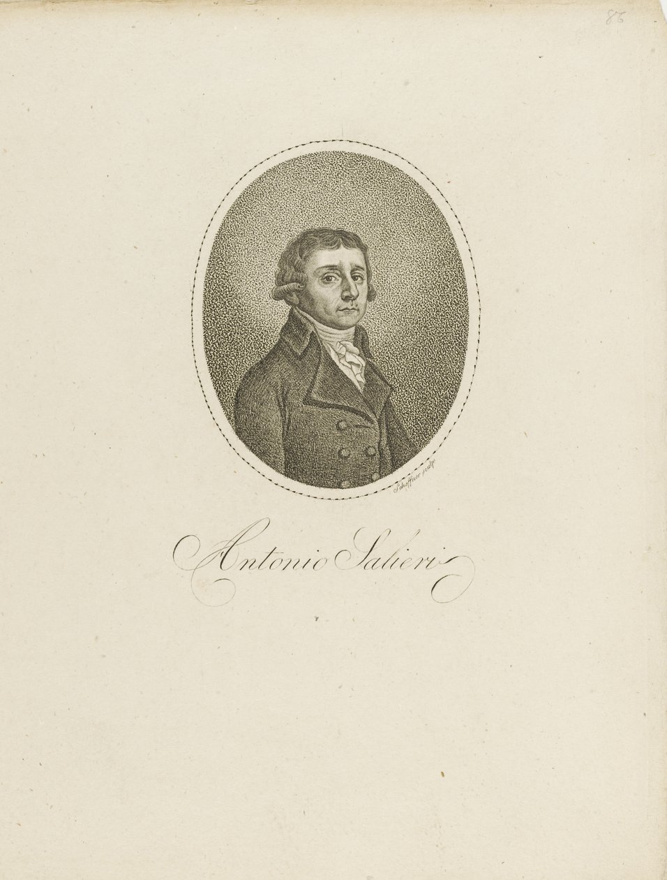Antonio Salieri 1750-1825, n. 1800. tekijältä Johann Gottfried Scheffner