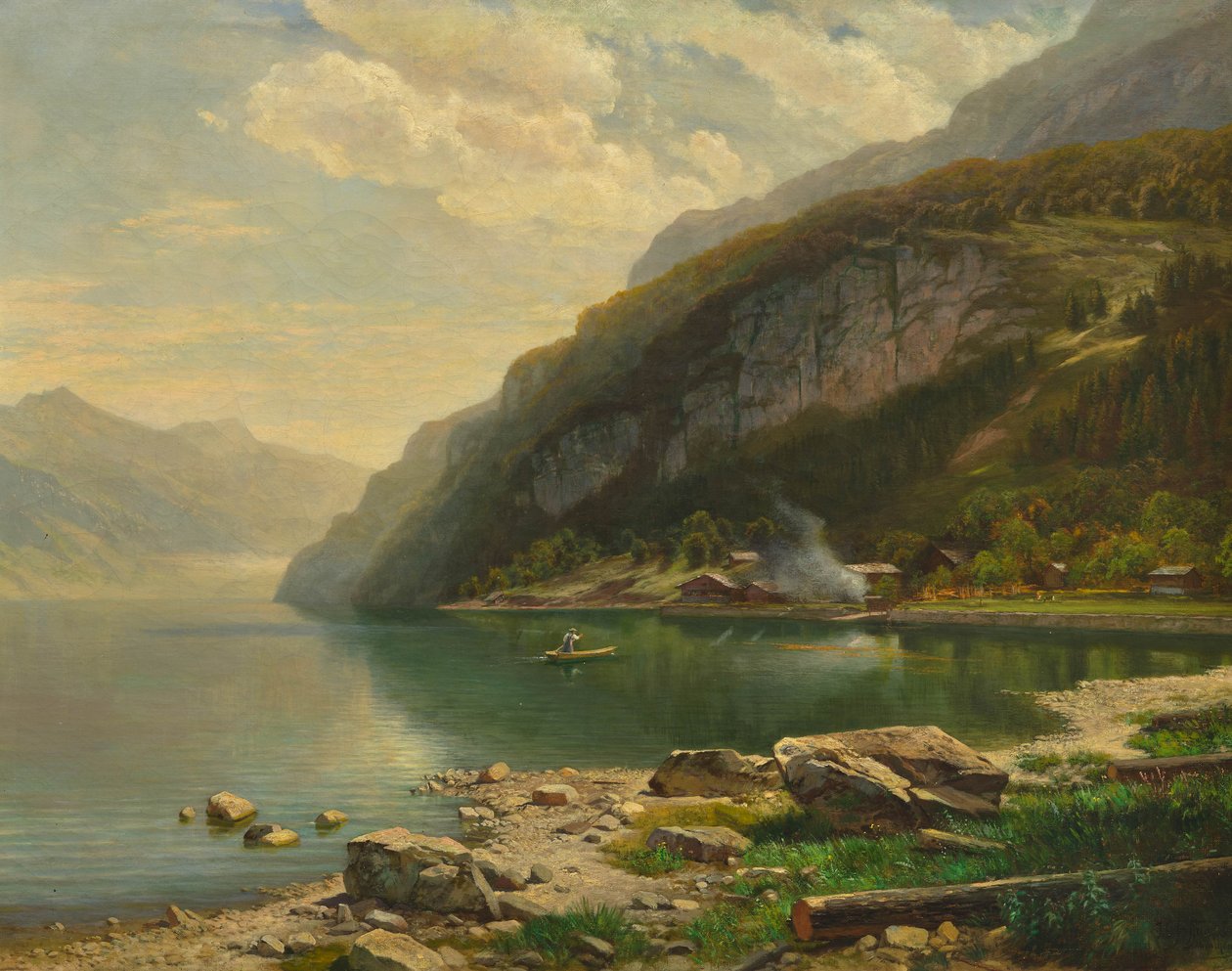 Johann Gottfried Steffan Brienz-järvellä noin 1883 tekijältä Johann Gottfried Steffan