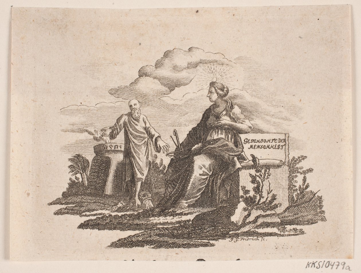 Vinjetti H. Niemeyerille "Raamatun tunnusmerkit" tekijältä Johann Gottlieb Friedrich