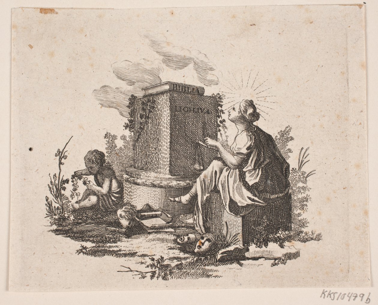 Vinjetti H. Niemeyerille "Raamatun tunnusmerkit" tekijältä Johann Gottlieb Friedrich