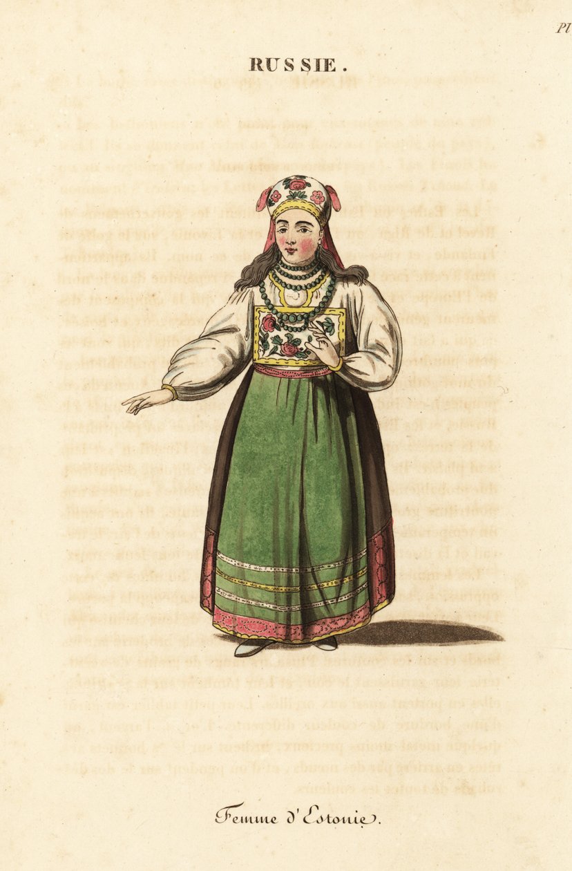 Naimisissa oleva virolainen nainen tekijältä Johann Gottlieb Georgi