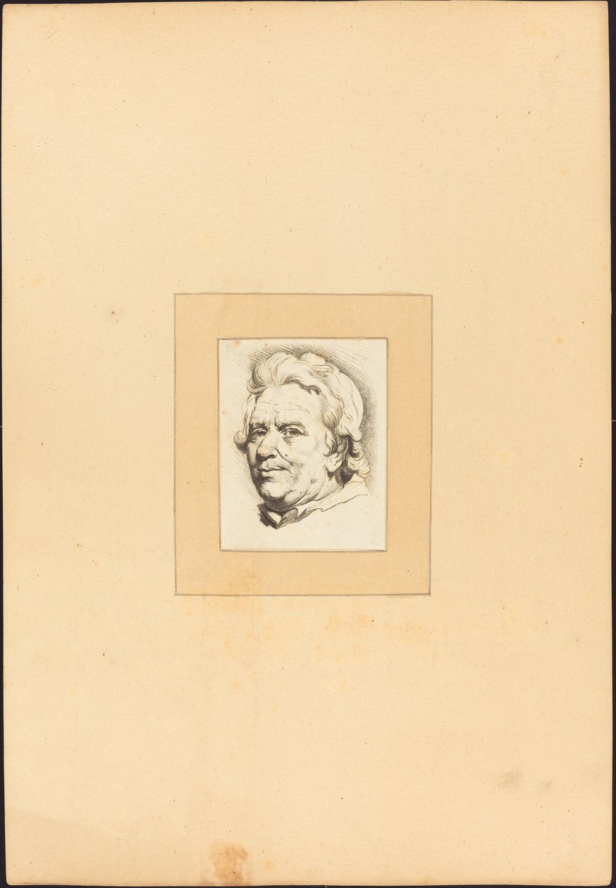 Miehen pää tekijältä Johann Gottlieb Prestel after Anton Joseph Prenner